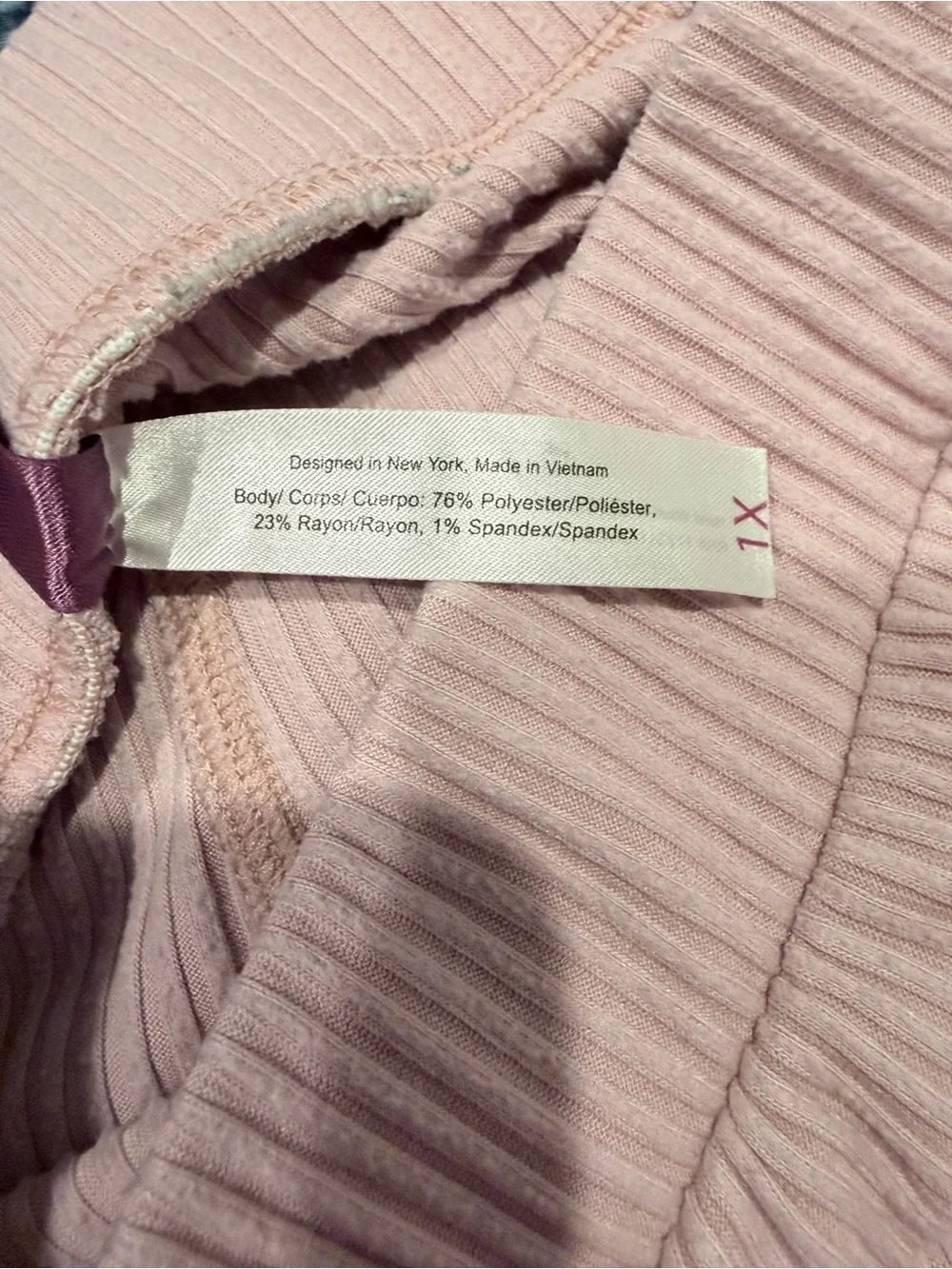 Adore Me Light Pink Ribbed Lounge Pants